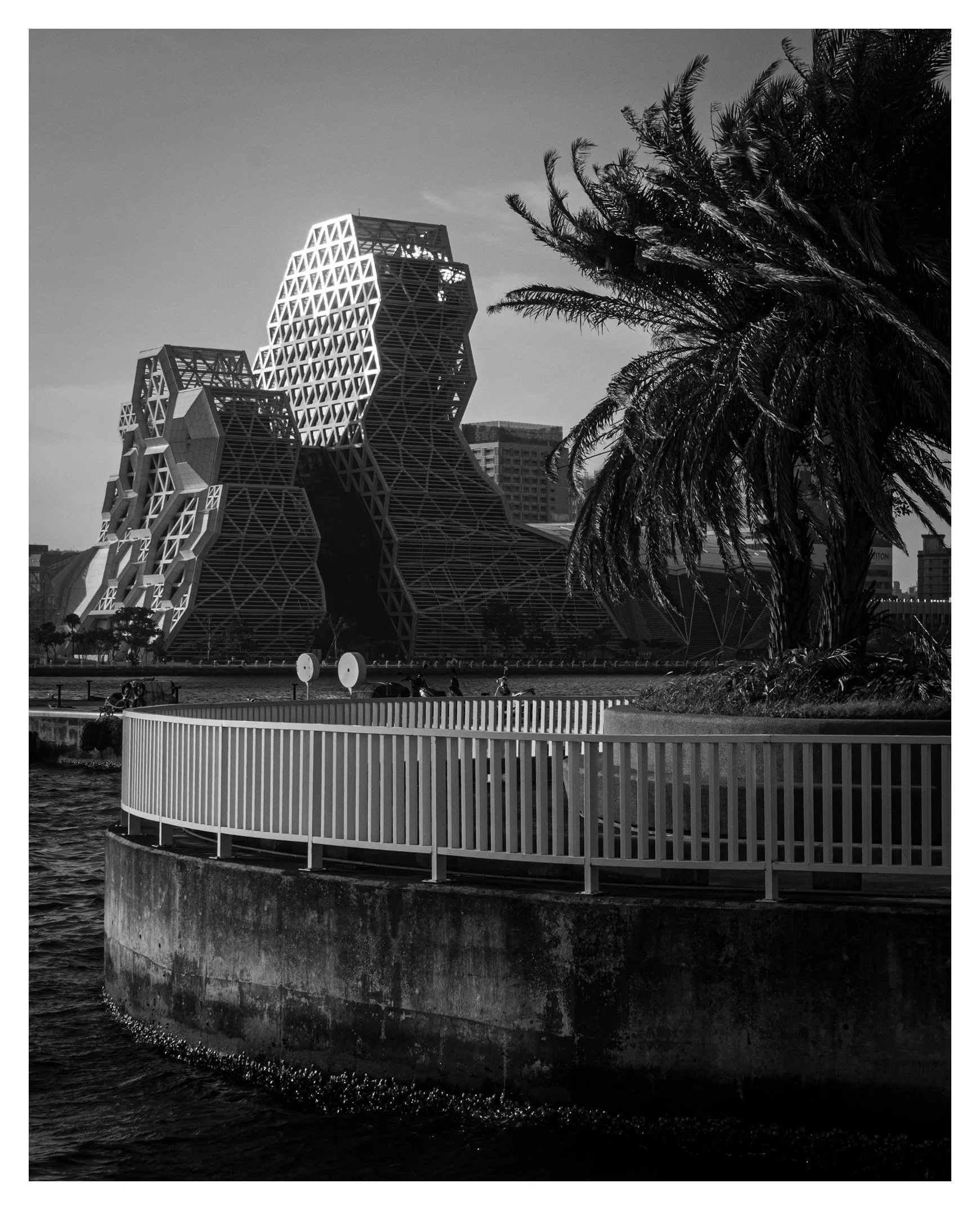 Day 291/365 Silhouettes of Steel: The Great Wave at Kaohsiung Music Center