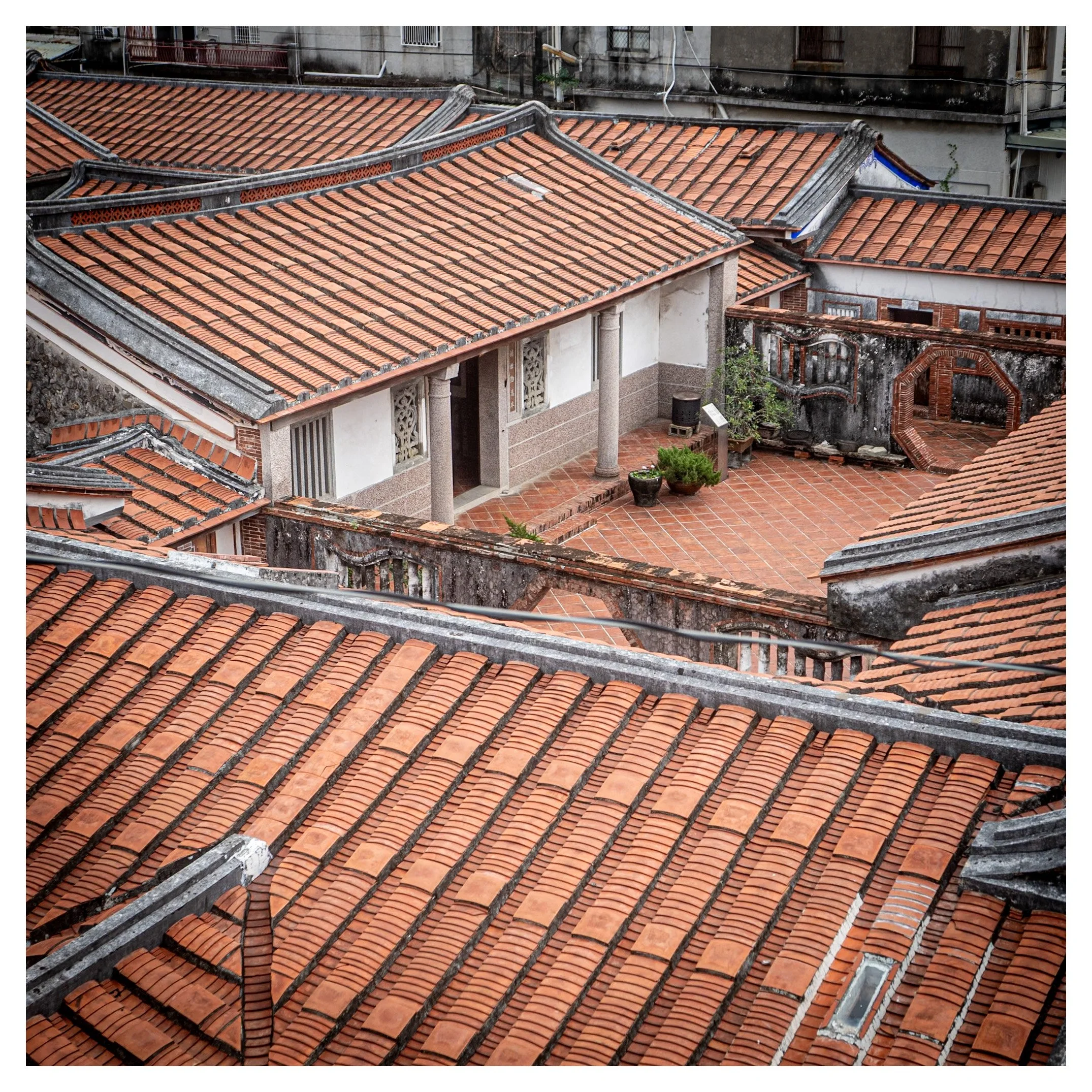Day 350/365 Roofs Like Waves: Jiadong's Terracotta Courtyard From Above