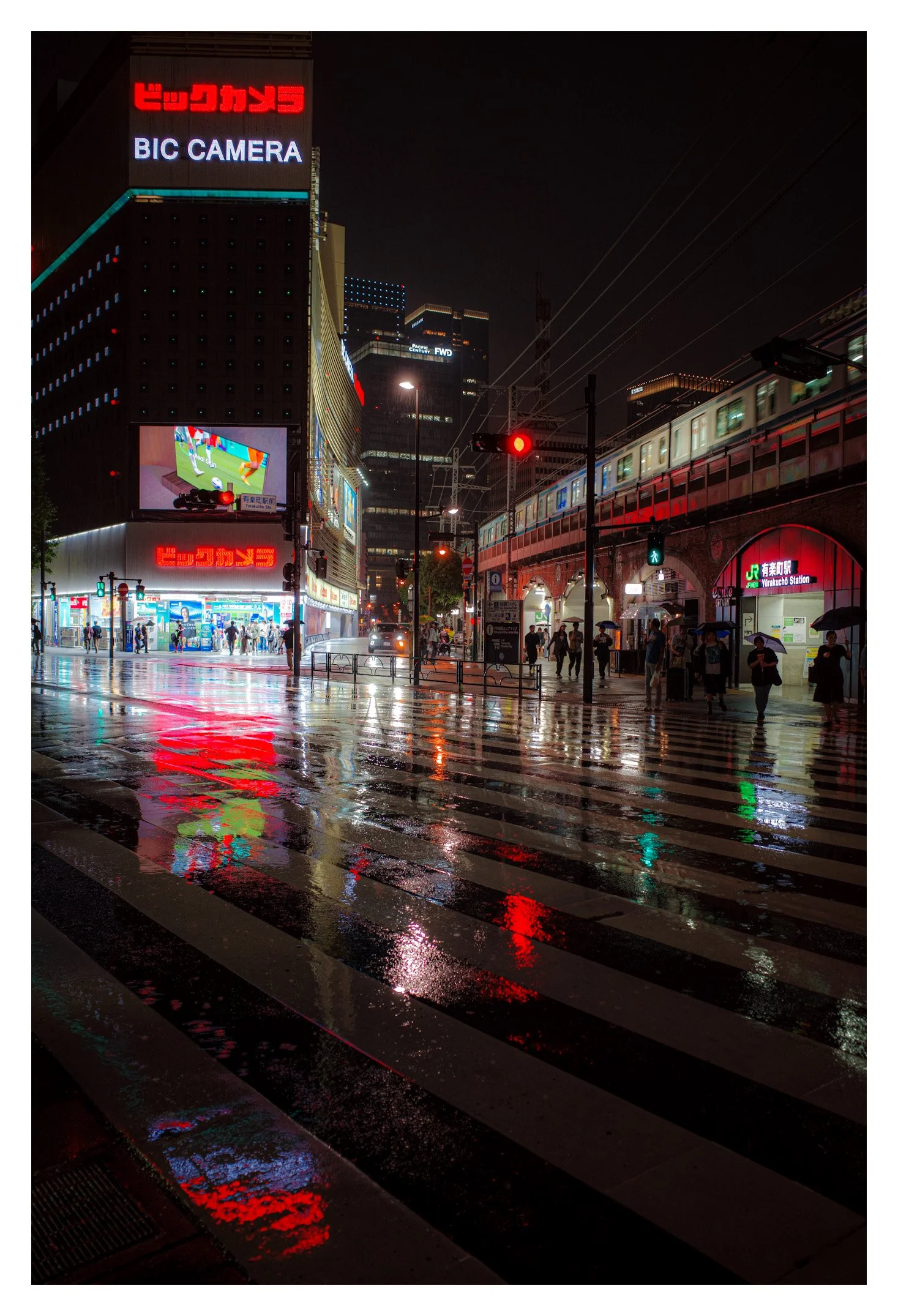 Day 229/365 Neon Reflection: Reading Tokyo's Wet Geometry through a Prime Lens