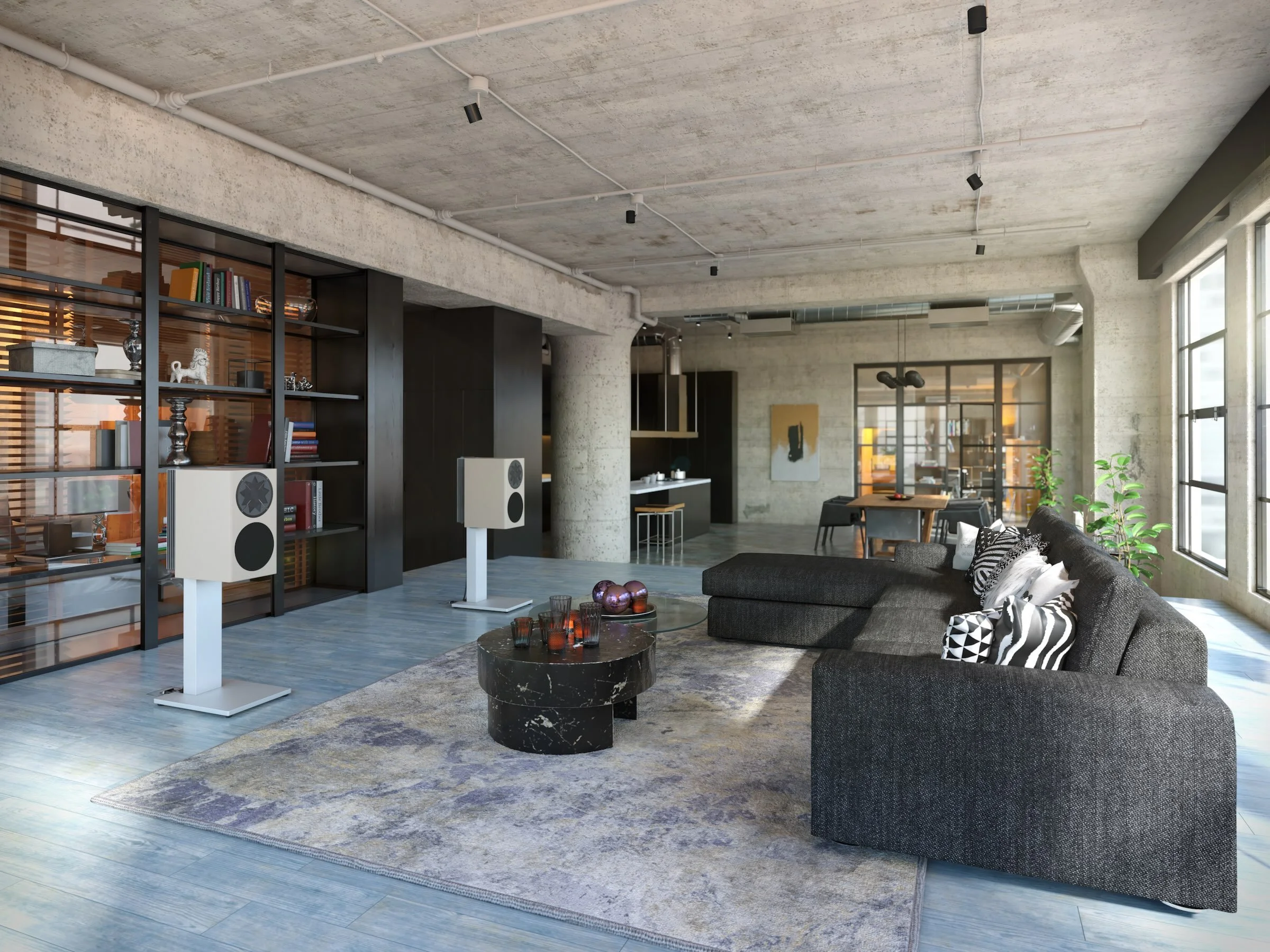 Manger Audio c1 in einem modernen Designorientiertem Wohnraum