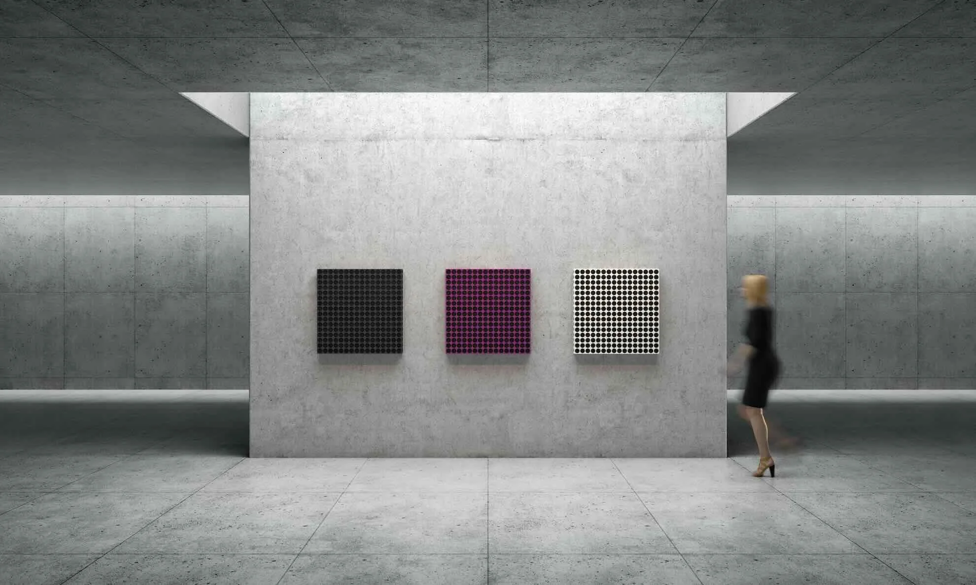 Drei POET hrizon° stehen in verschiedenen Farben in einer modernen, weißen Halle.
Die klare Architektur mit glatten Wänden und viel Licht bildet eine neutrale Bühne, auf der die hriso°‑Modelle wie skulpturale Designobjekte wirken.
Die unterschiedlich