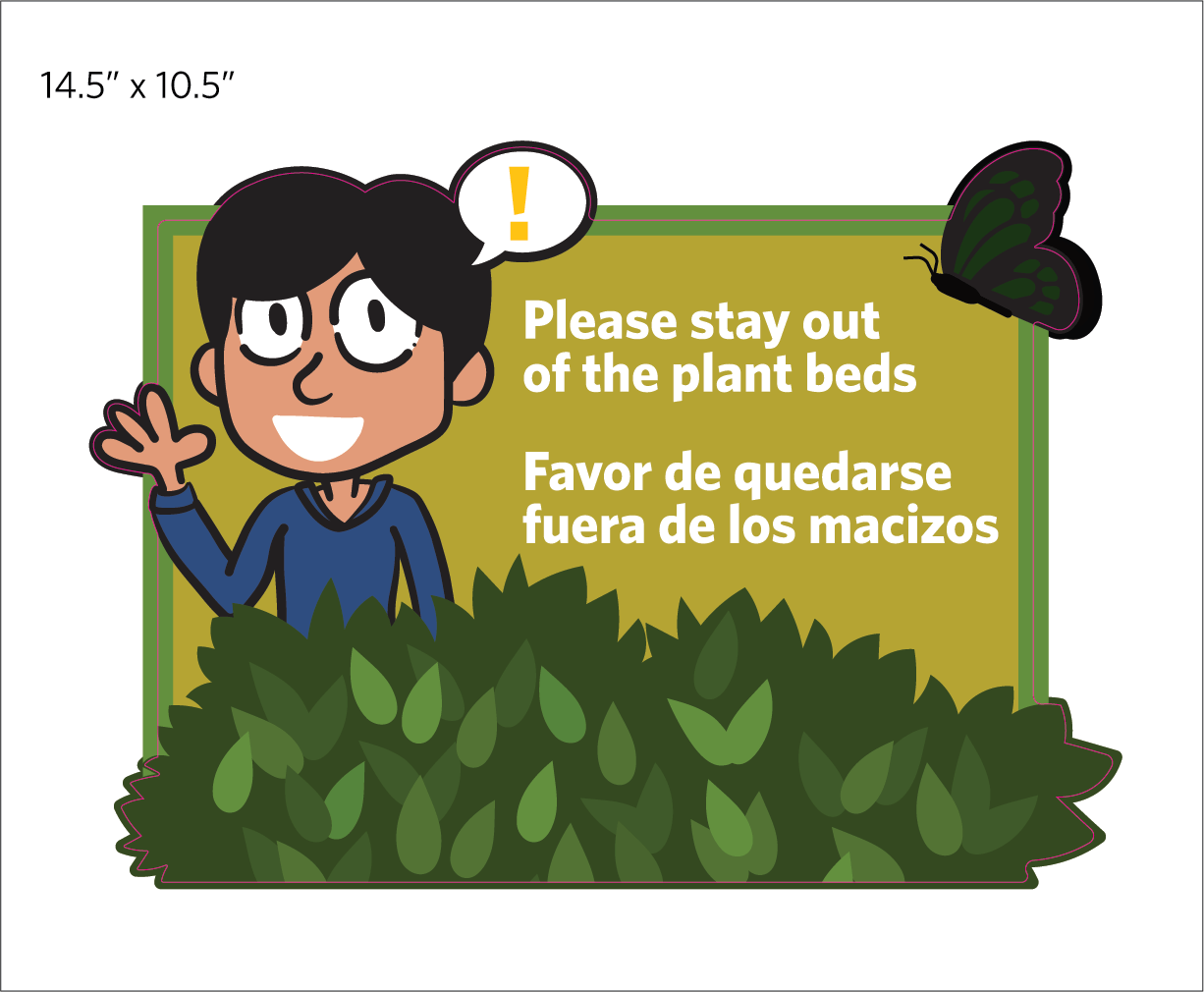 Artwork for plant bed signage