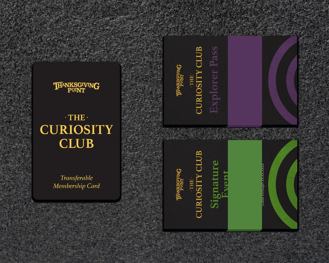 Custom foam insert for membership card and vouchers.