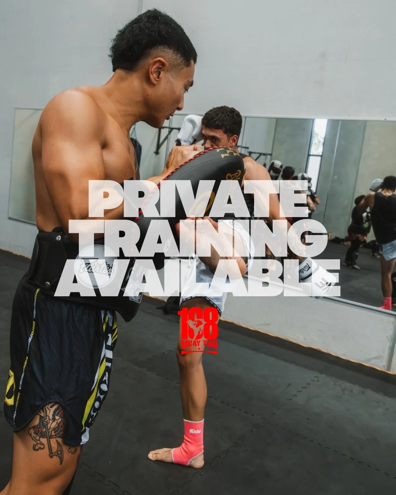 Private training is available with all of our coaches through the weekdays and weekends. Train with our qualified coaches and get ahead in your Muay Thai and Boxing journey. 

Get in touch with one of our coaches today 👇🏽 
@taksinlek_tlek 
@168_ant