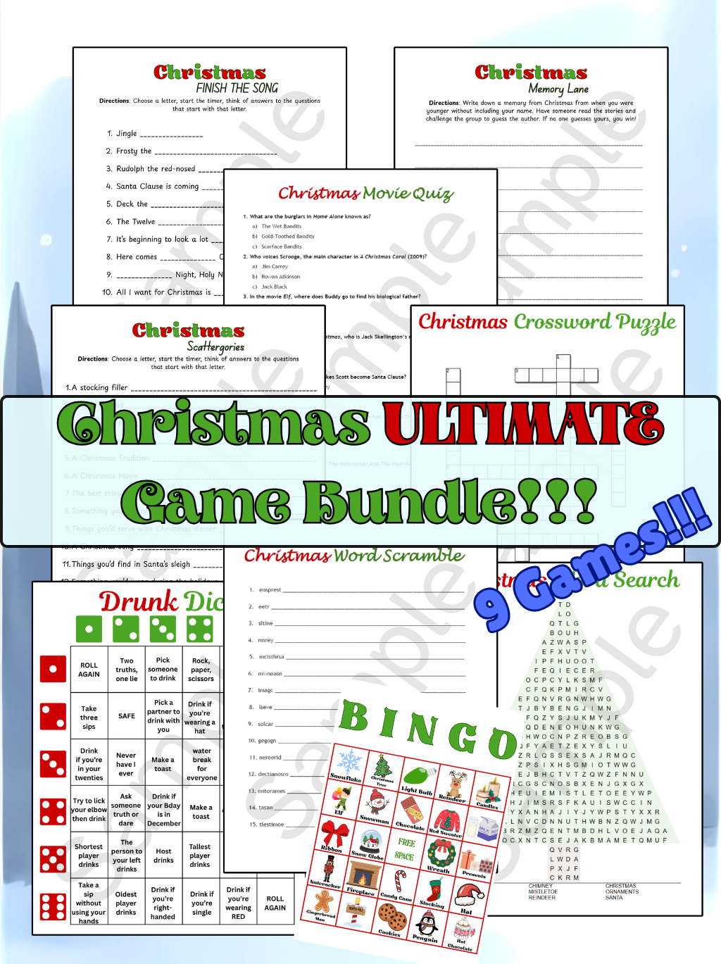 Ultimate Christmas Game Bundle - Printable