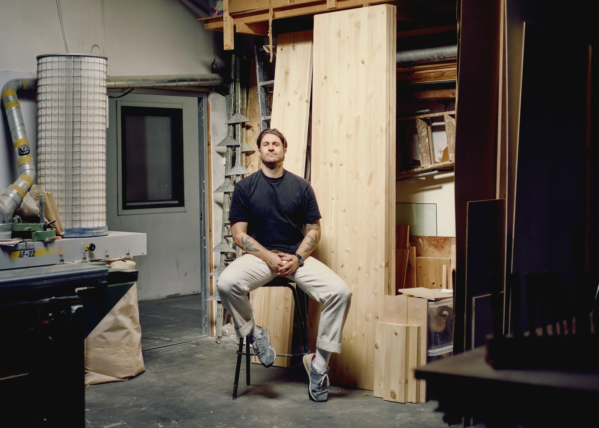 EZRA MEADEN in his Malmö workshop.