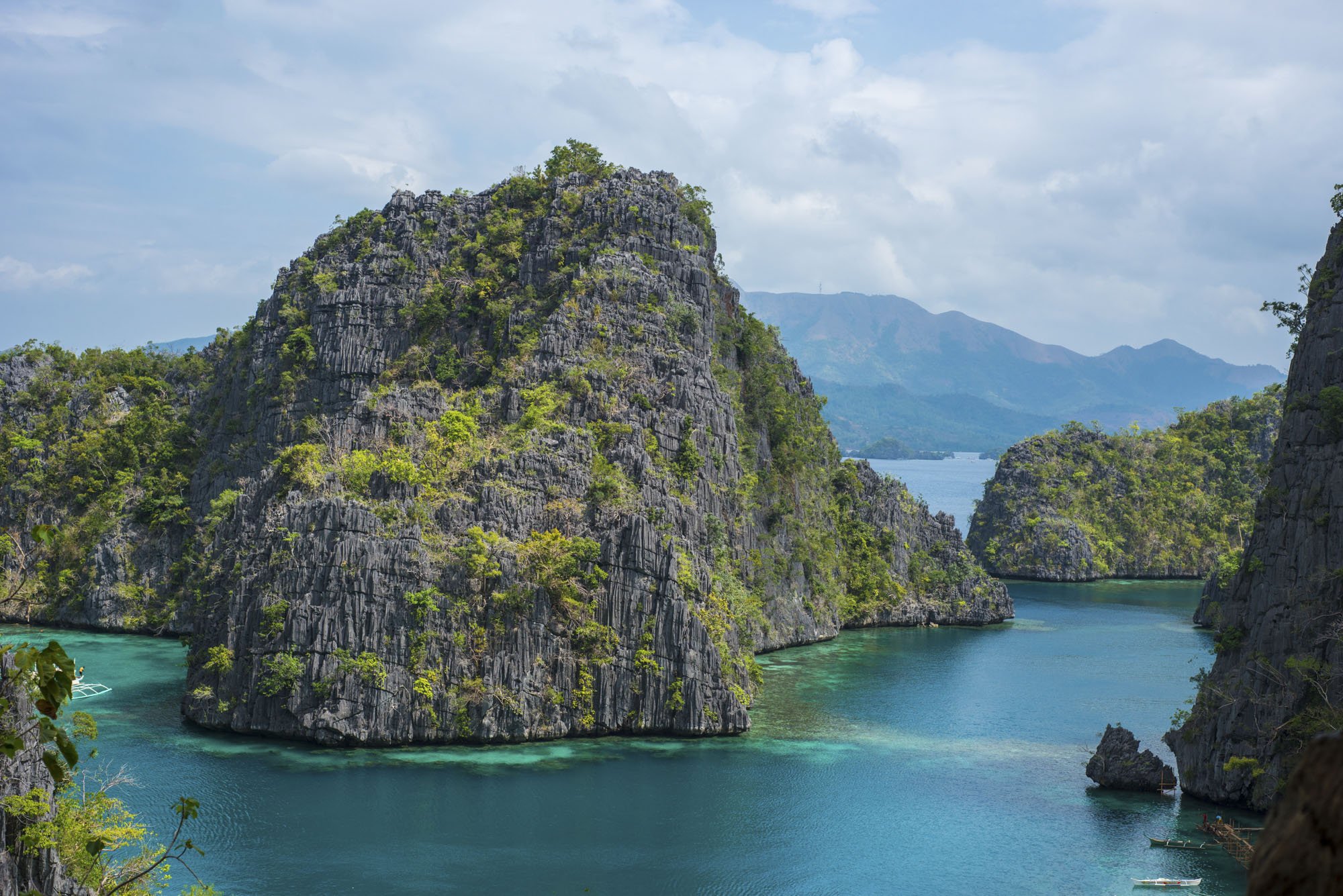 Stunning landscapes from Coron on a sunny day, Philippines.