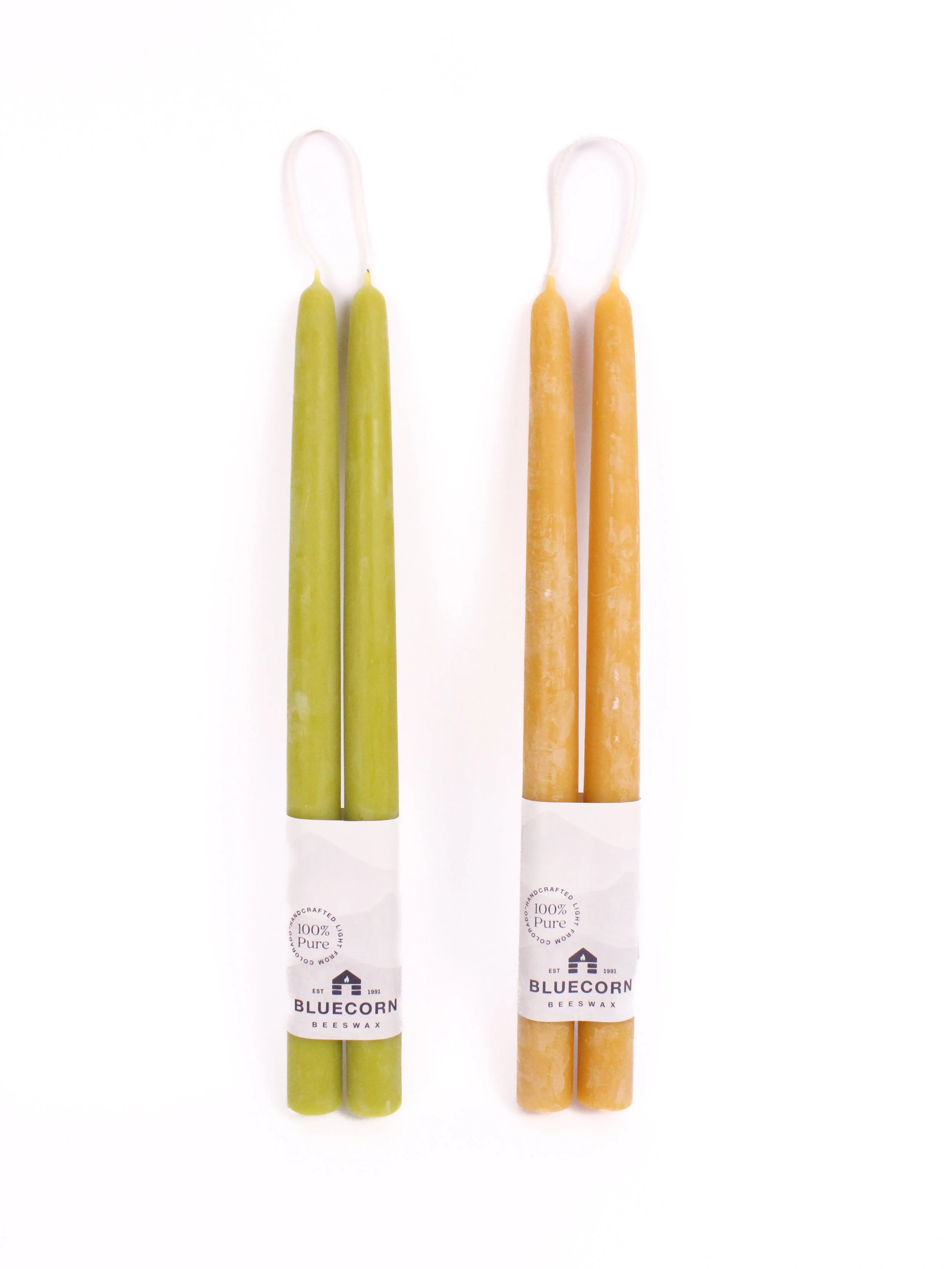 Beeswax Taper Candles 12"
