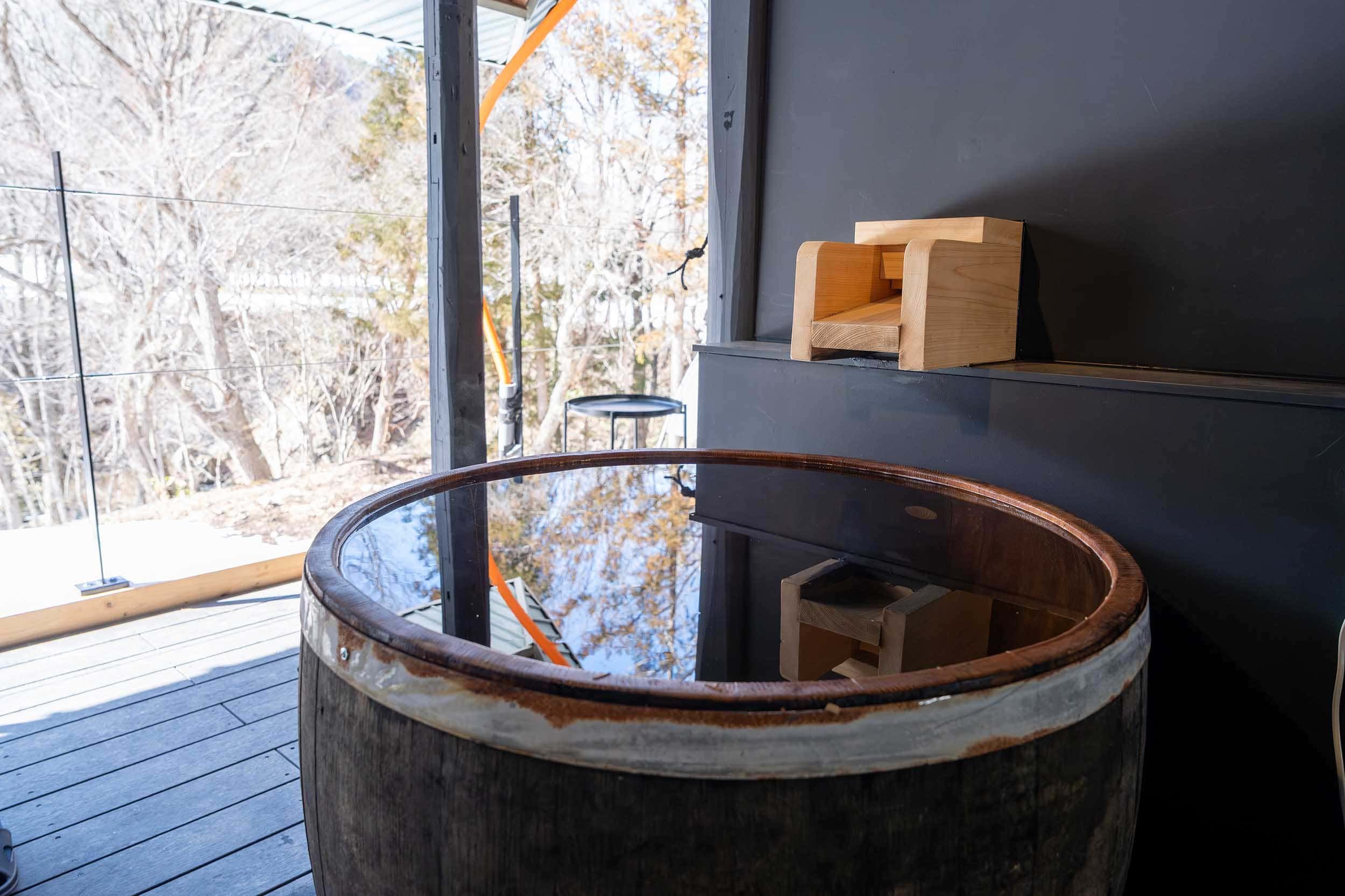 南会津の清流を使った天然水風呂