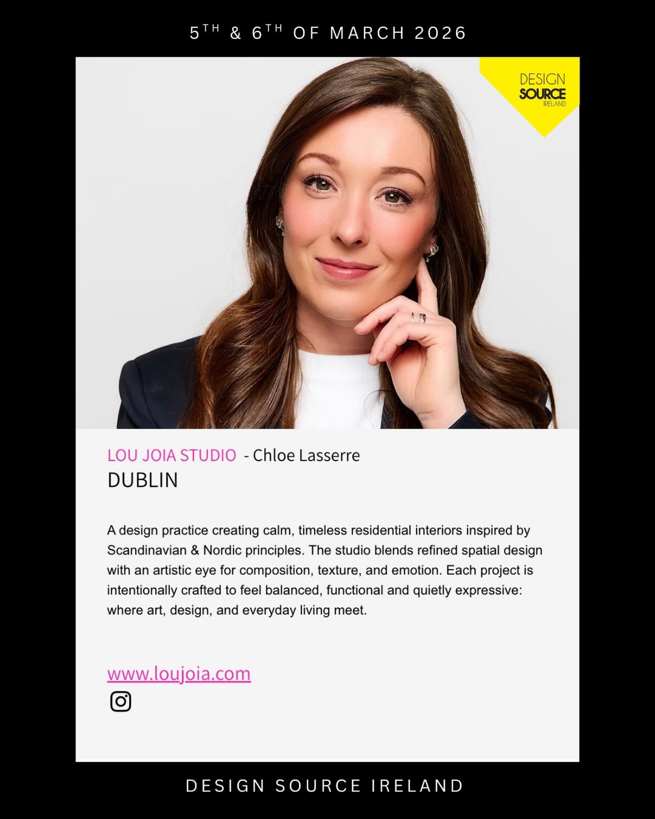 Lou Joia Studio is delighted to join Design Source Ireland and the Interior Design Directory. Lou Joia is an artistic interior design studio inspired by Nordic and Scandinavian design. Join us at the RDS on the 5th and the 6th of March 2026.