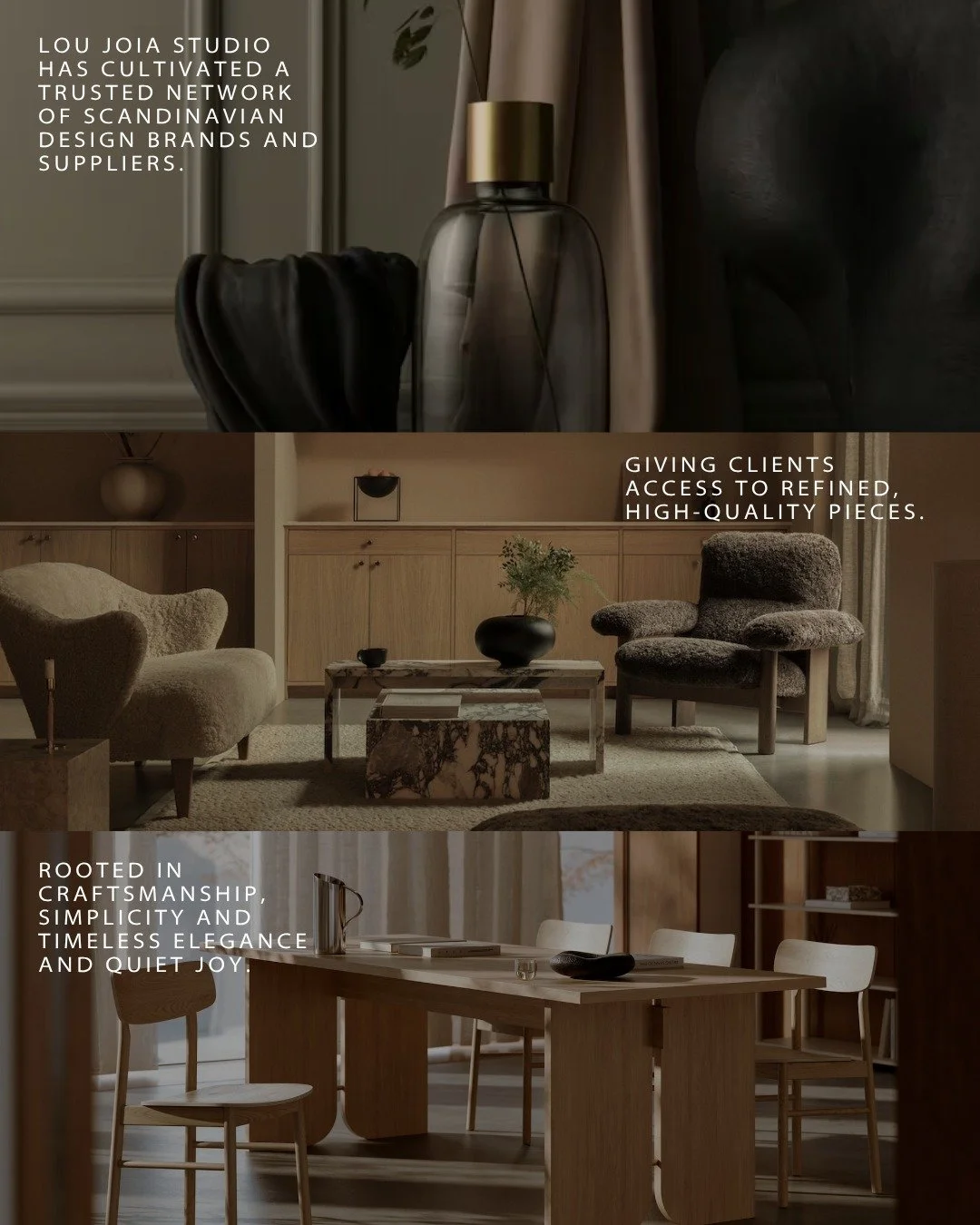 More to come from Copenhagen soon.

For the past few months, Lou Joia Studio has been cultivating a trusted network of Scandinavian design brands and suppliers, carefully curating partners who share our passion for craftsmanship, simplicity, timeless