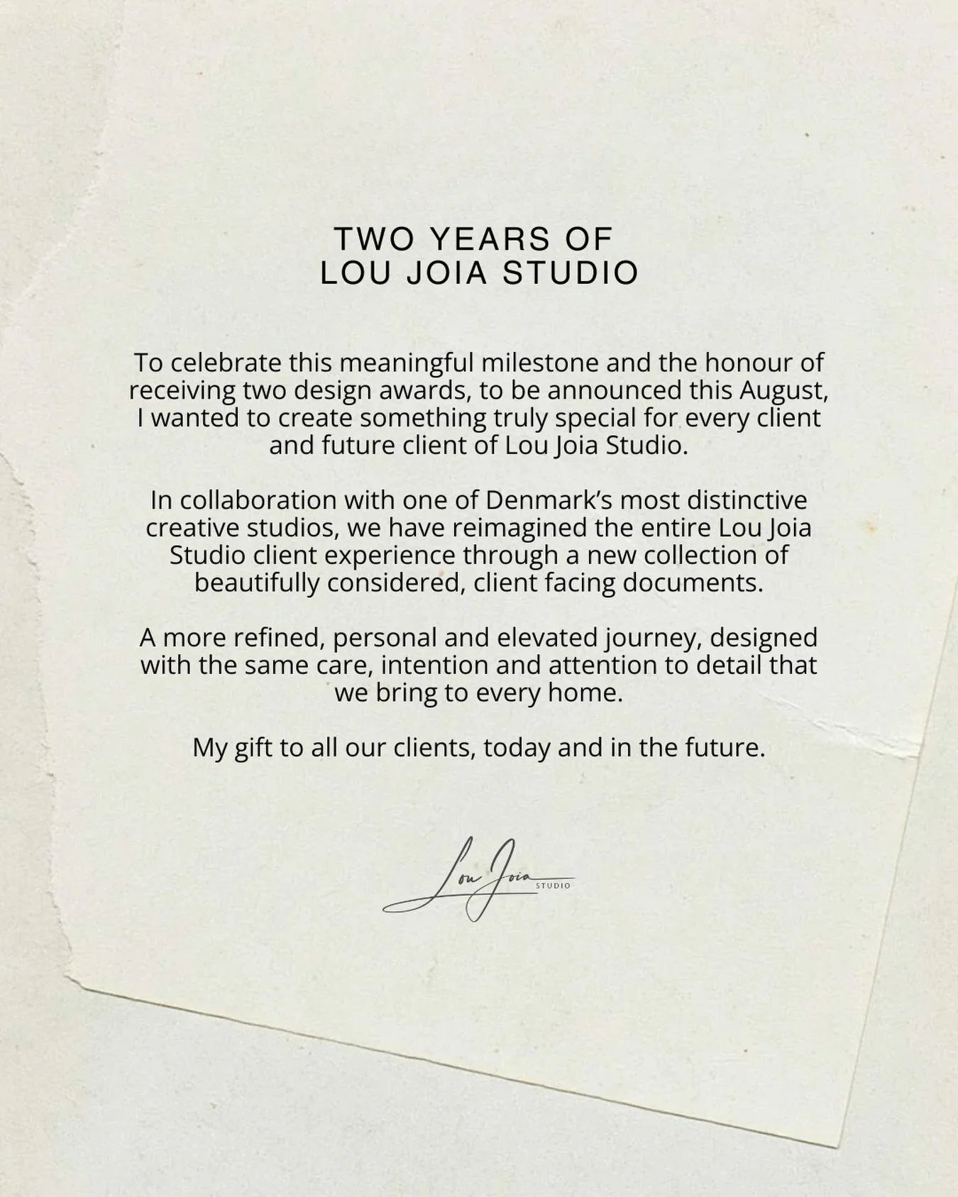 Two years of Lou Joia Studio, a gift to you 🤍 #scandinavian #japandi #interiordesign