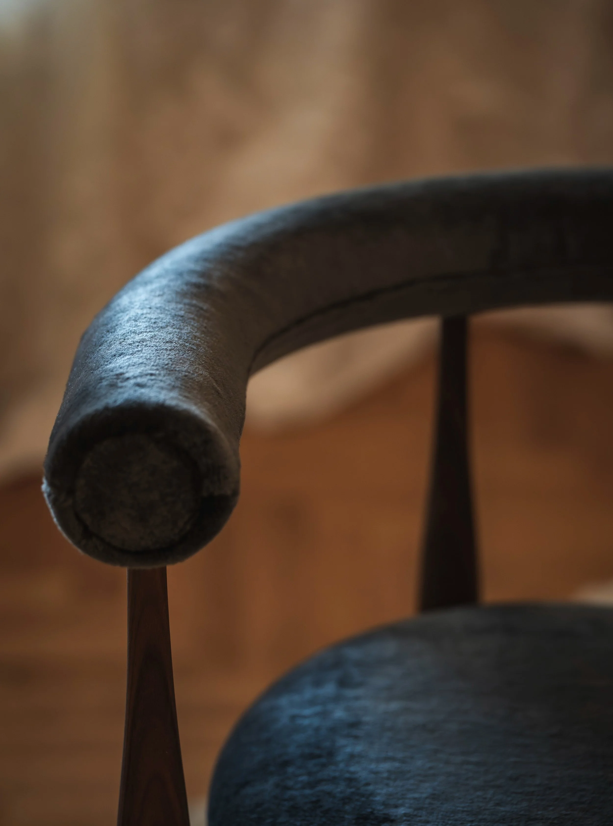 A quiet nod to mid-century design.

The Bukowski Chair by New Works draws on the language of 1950s and 60s furniture: sculptural curves, tapered timber legs and a strong emphasis on proportion and craftsmanship.

What makes it feel contemporary is th