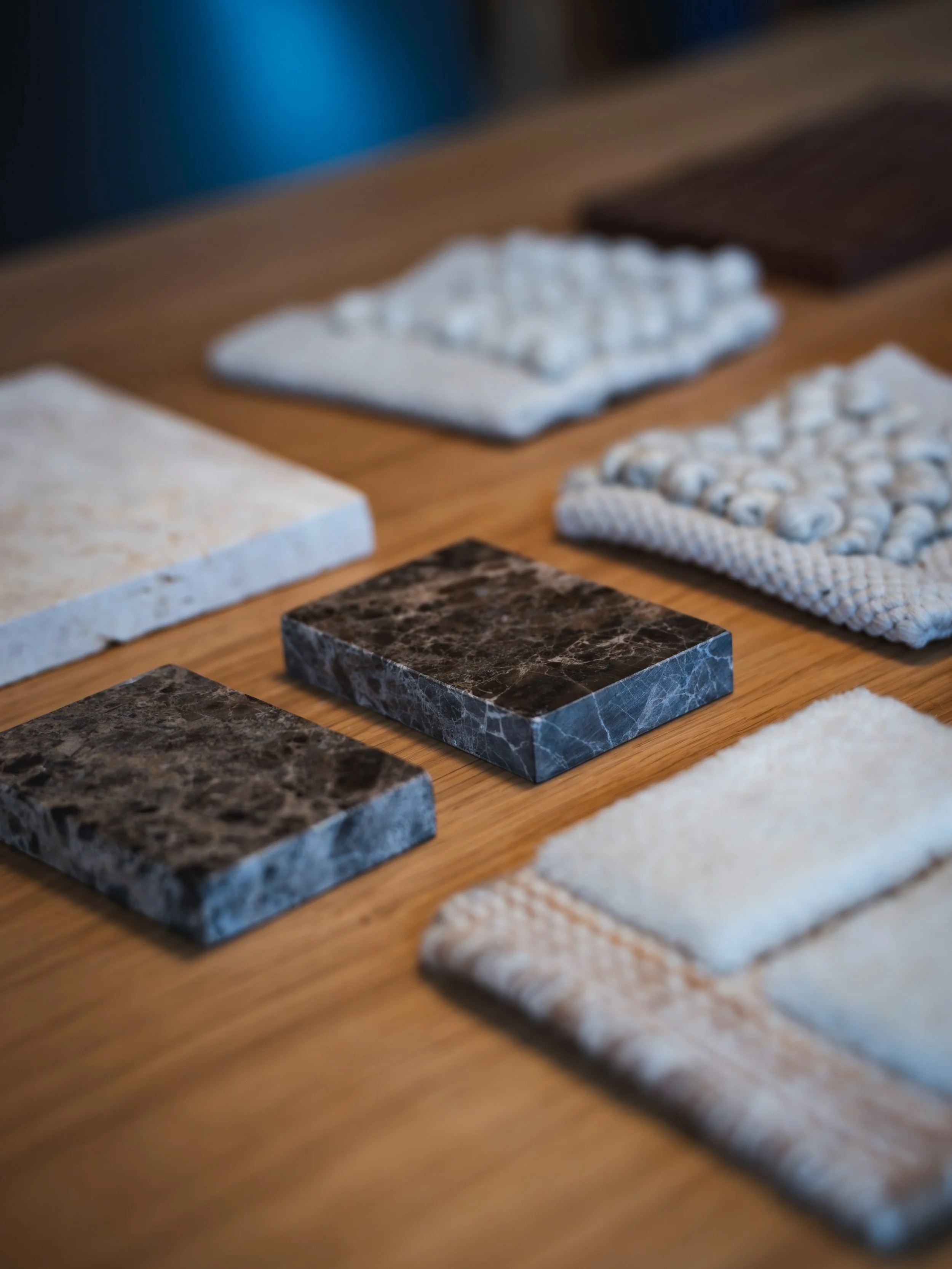 One of our favorite parts of the design process is spending time with our clients exploring materials for their future home. Because the character of a home is often defined long before the furniture and decoration arrives. #interiordesign #scandinav