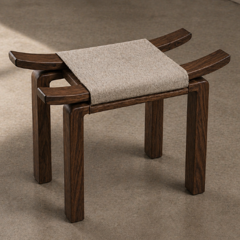 A sculptural stool shaped by Scandinavian simplicity and Japanese restraint. Designed by Lou Joia Studio in Dublin to bring quiet warmth and timeless texture to any considered interior.