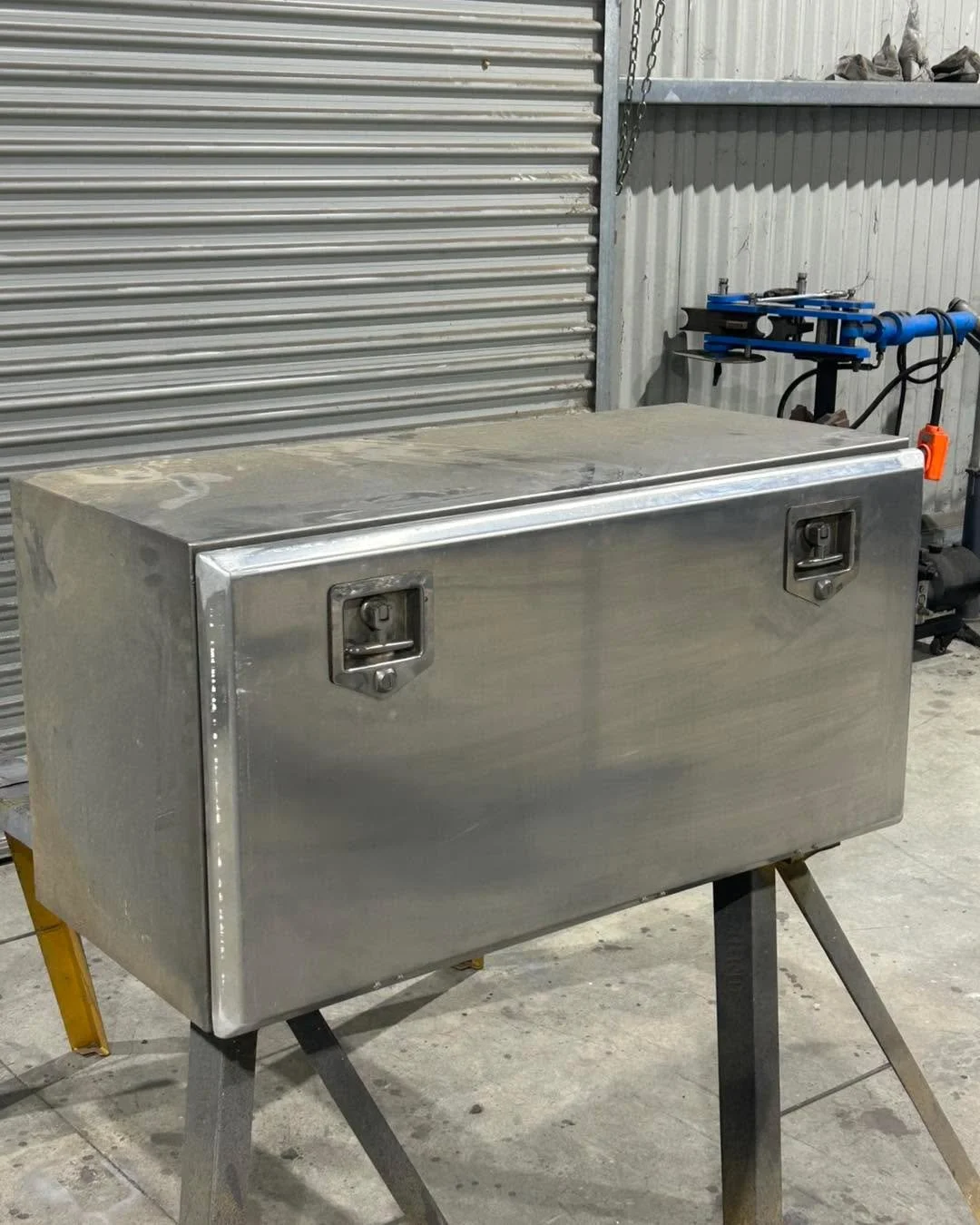 Quick repair job! Replacement door fabricated for this truck toolbox