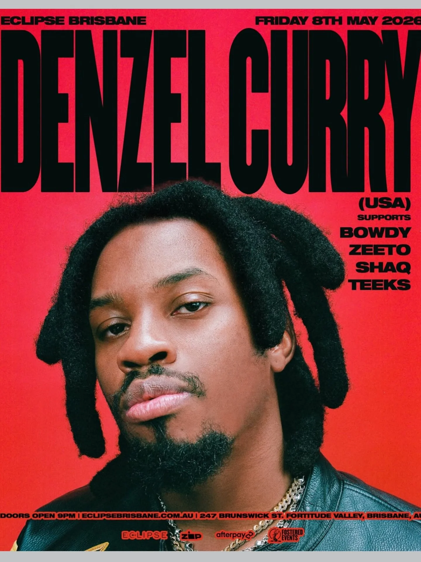 ONE OF THE MOST ELECTRIFYING VOICES IN HIP HOP, DENZEL CURRY IS COMING TO ECLIPSE. 🔥 

He&rsquo;s carved out a sound at the most aggressive edge of modern rap, pulling from trap-metal, hardcore and jazz, with collaborators spanning T-Pain, Glack, J.