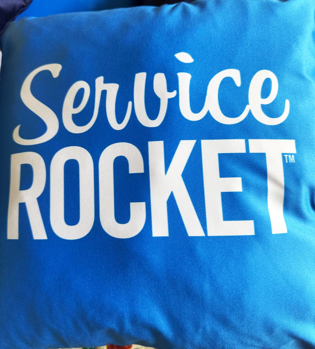 Personalised cushion for service rocket