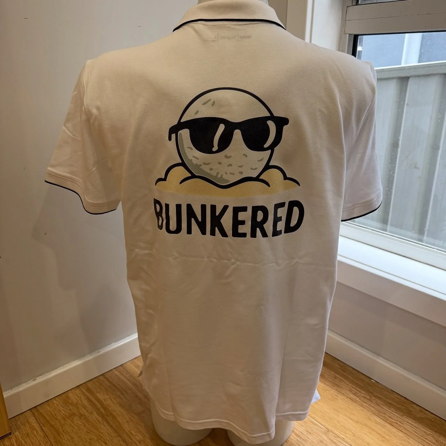 Custom printed bring your own shirts for Bunkered Golf Trip ⛳️✨ #customclothing #byoshirts #tshirtprintersydney