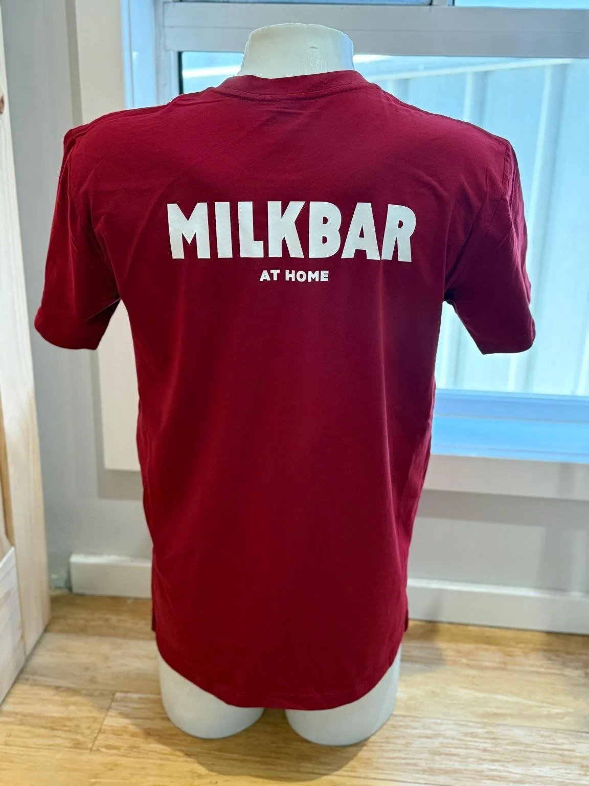 Fast t shirt printing Sydney CBD Milkbar at Home t shirt back print by Pistol Clothing