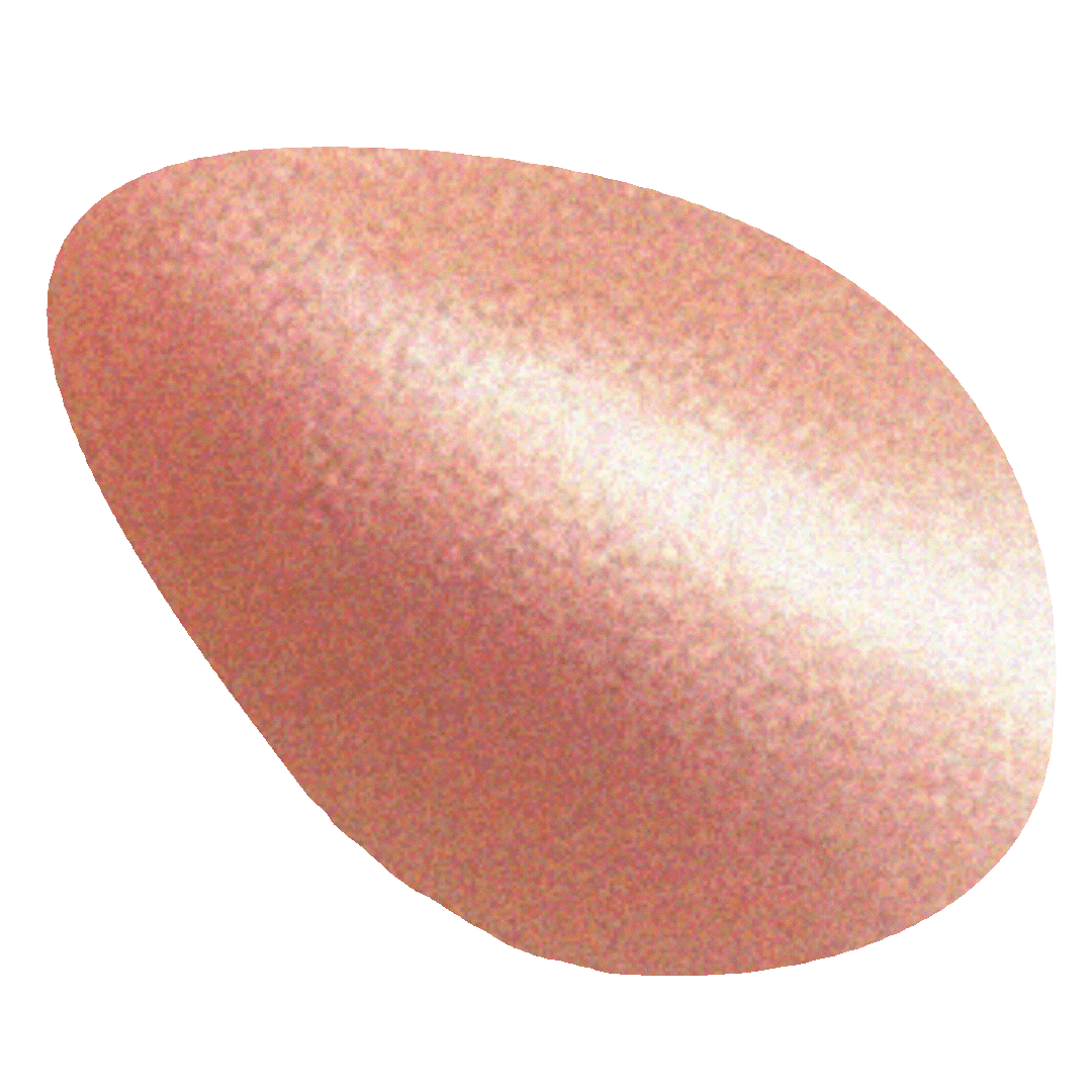 A large, pink, speckled pill capsule set against a bright green background.