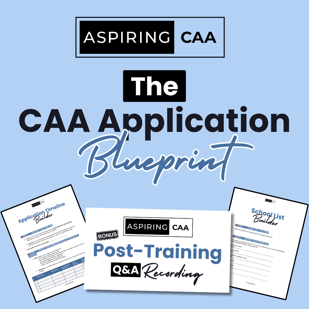 graphic showcasing materials in the CAA Application Blueprint