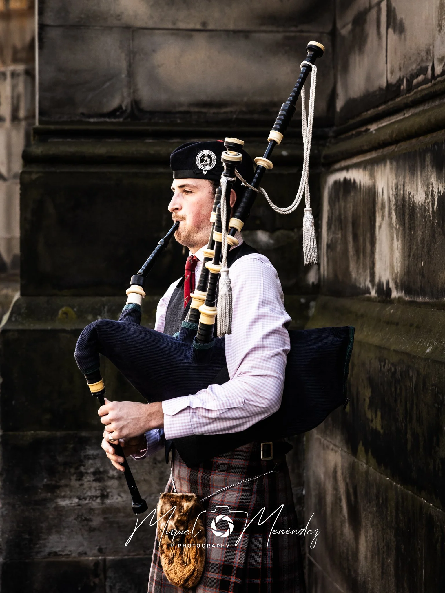Gaitero en Edimburgo