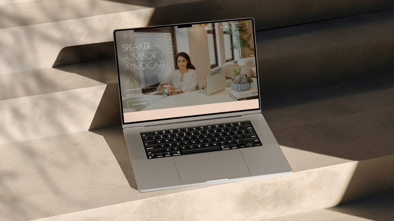 TNQ Studios Portfolio. Custom Squarespace Web Design. Her Era. homepage design