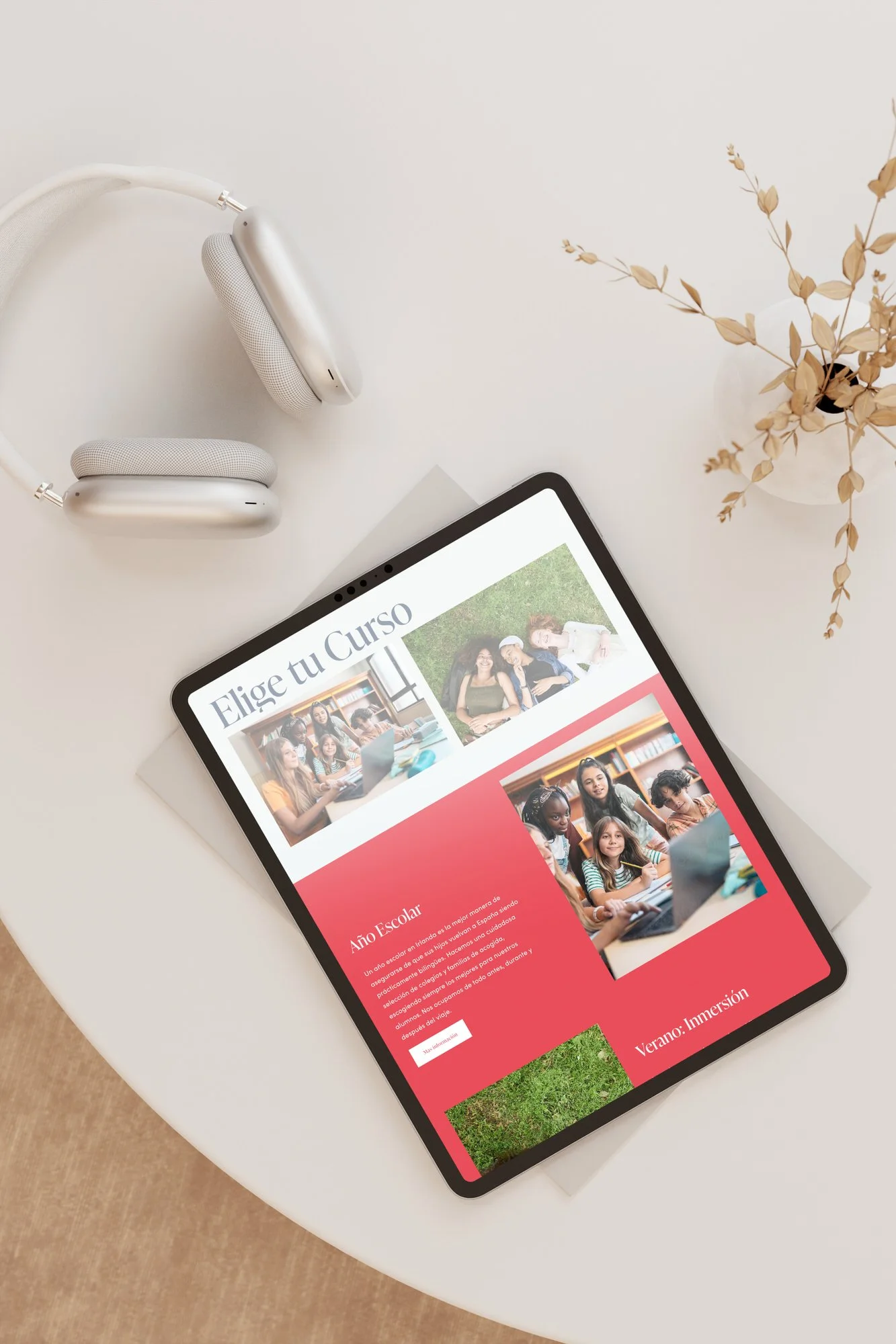 EQ Designs Website and SEO  Studios Portfolio. Custom Squarespace Web Design. Tip Top Learn English Abroad. services page web design