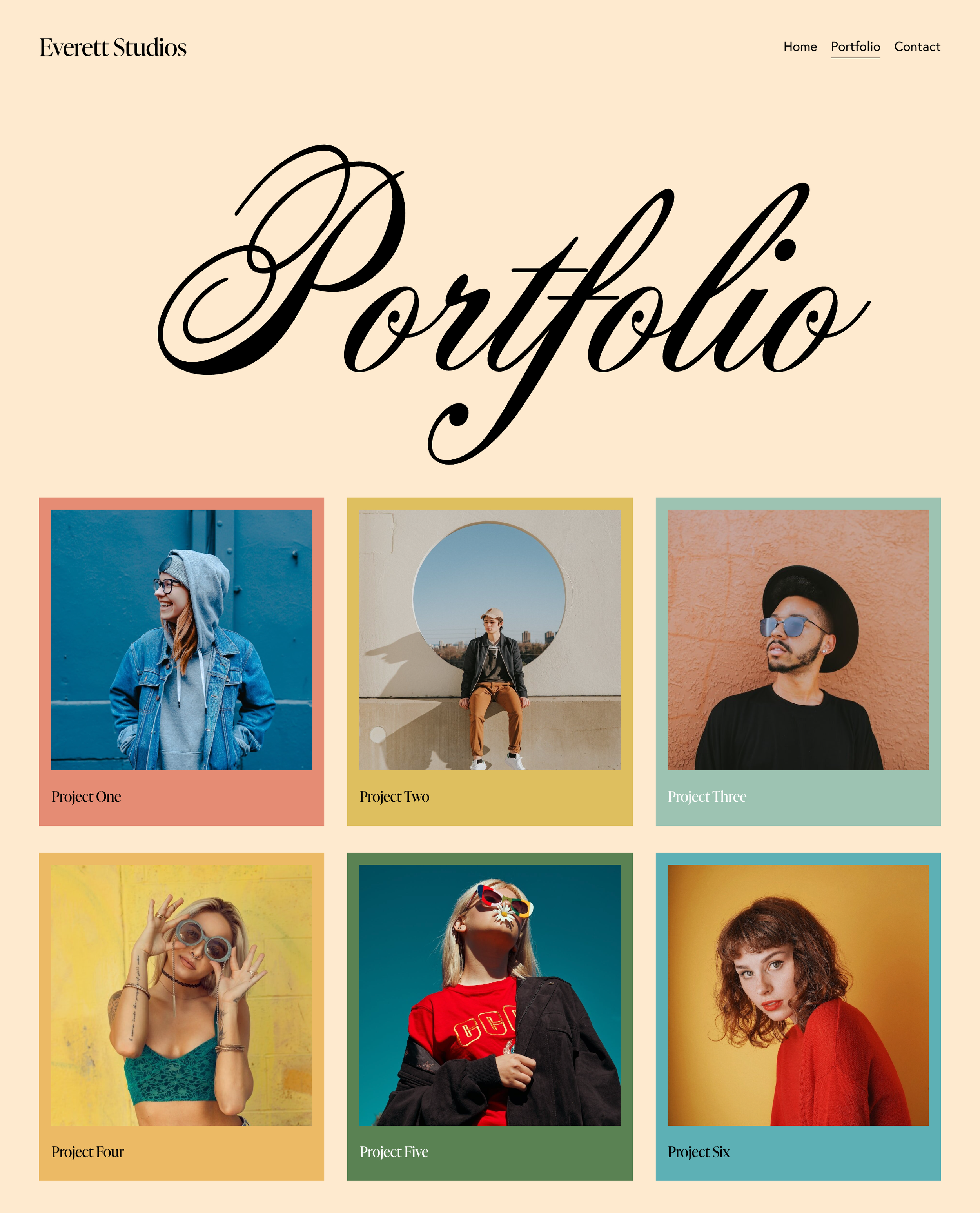 Portfolio Website Design MockUp.EQ Designs