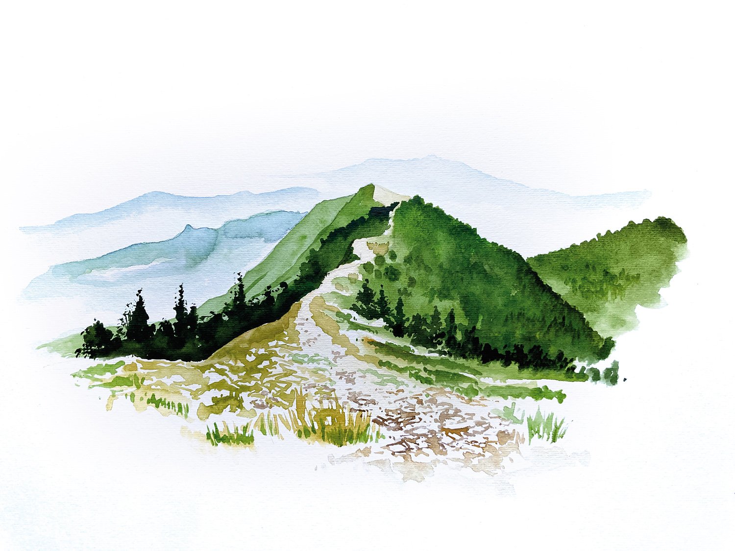 Montagne de Lure aquarelle croquis voyage