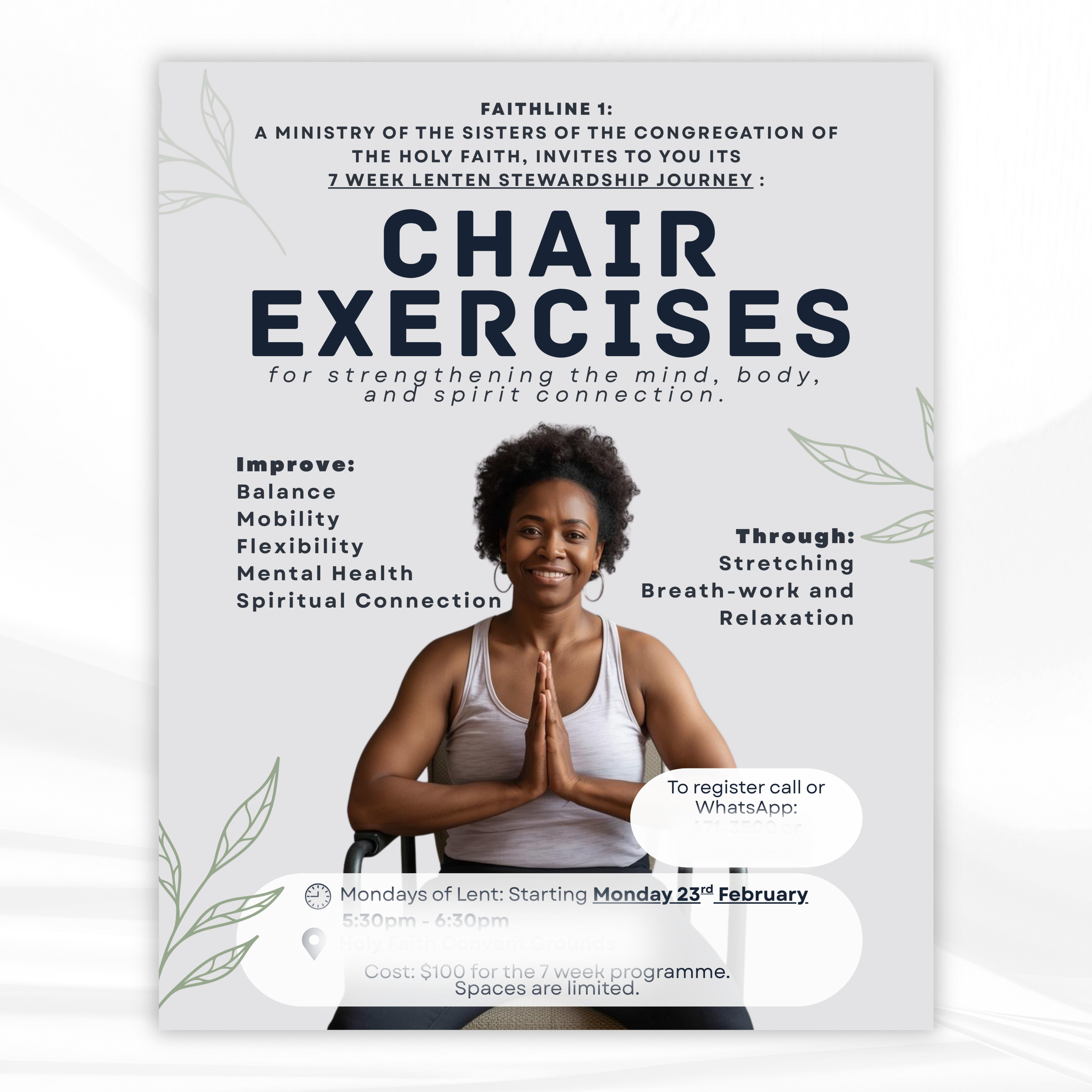 Flyer: Chair Yoga Class Flyer