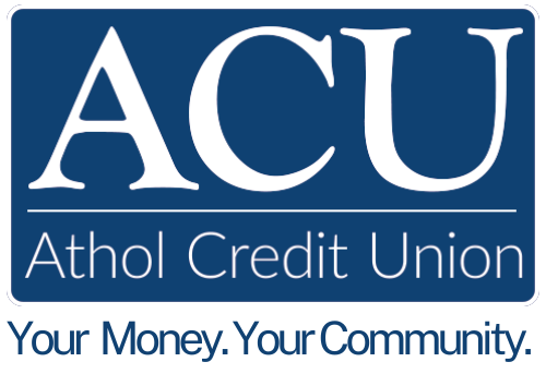 Logo of Athol Credit Union with the tagline 'Your Money. Your Community.'