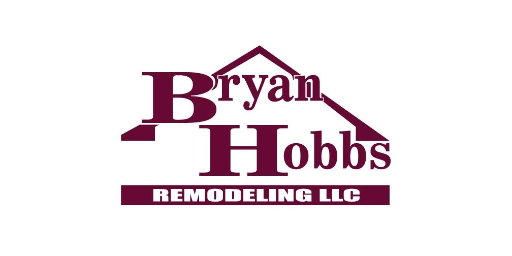 Business logo for Bryan Hobbs Remodeling LLC with stylized house roof above the text.