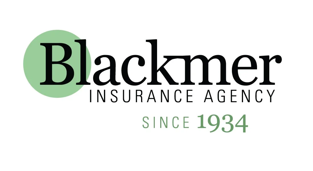 Blackmer Insurance Agency logo with green circle background and text indicating establishment since 1934.