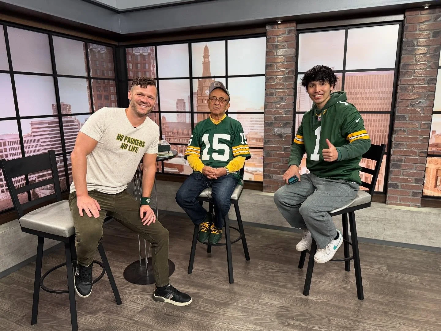 Ken and Ray flew in from Japan to join Ty on TV this morning!