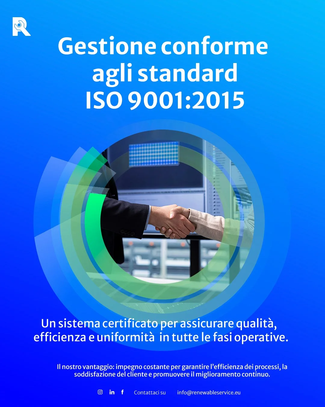 Qualit&agrave;, efficienza e controllo in ogni fase operativa.
 
Il nostro sistema di gestione certificato garantisce processi affidabili, clienti soddisfatti e risultati misurabili.

 Affidati ad un partner che lavora secondo standard riconosciuti a