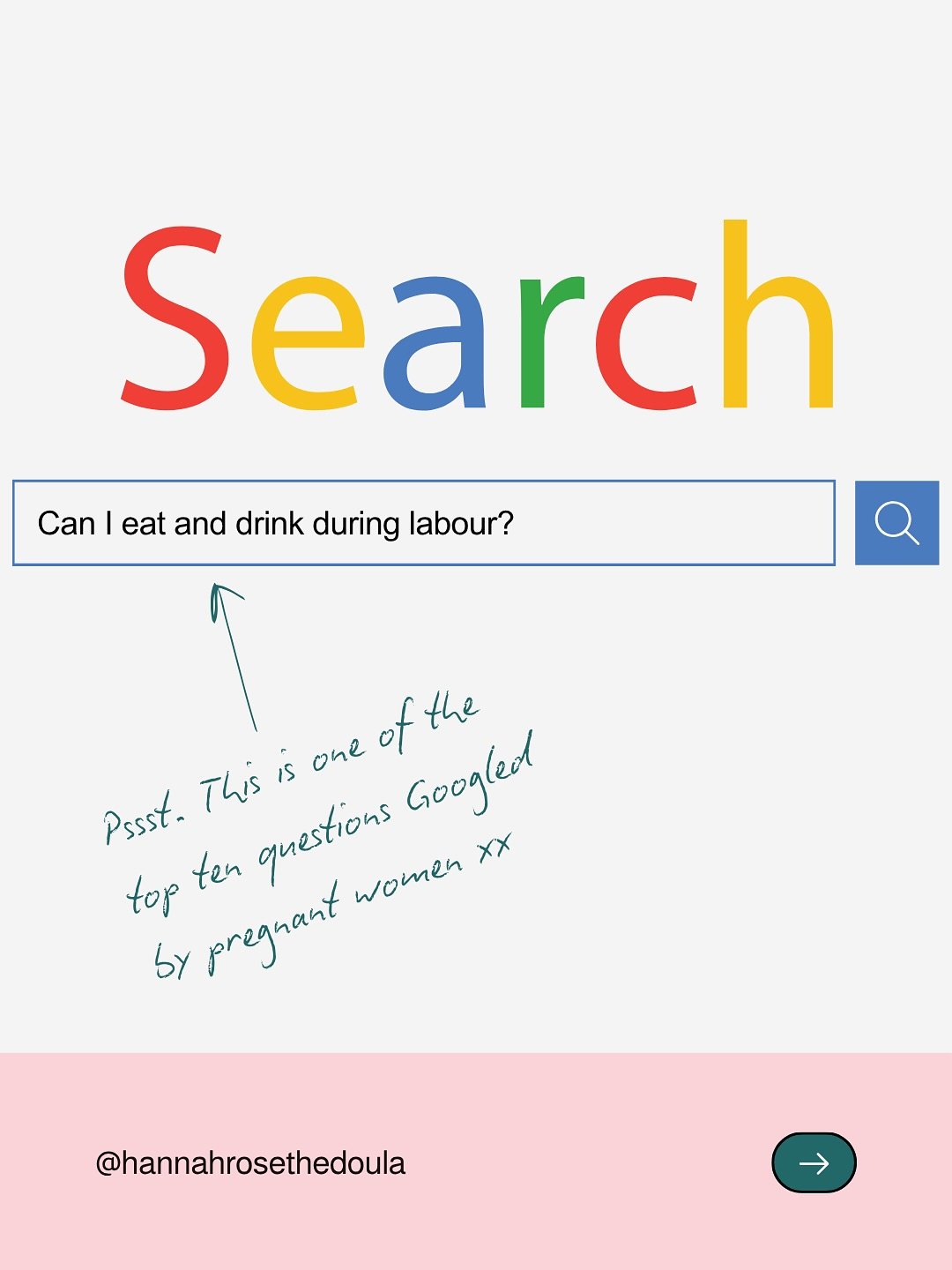 🤳 One of the questions most Googled by pregnant people is: &lsquo;Can I eat and drink during labour?&rsquo;

🍌 Short answer is &lsquo;yes!&rsquo; The NHS now recommends that women eat drinking labour, to help them have the energy to birth.

❤️ Your