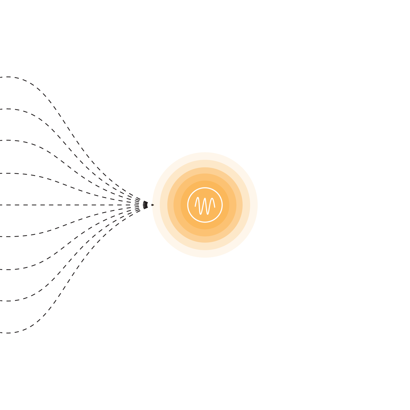 Diagram of a neural network showing input data, a hidden layer, and output, with arrows indicating data flow.