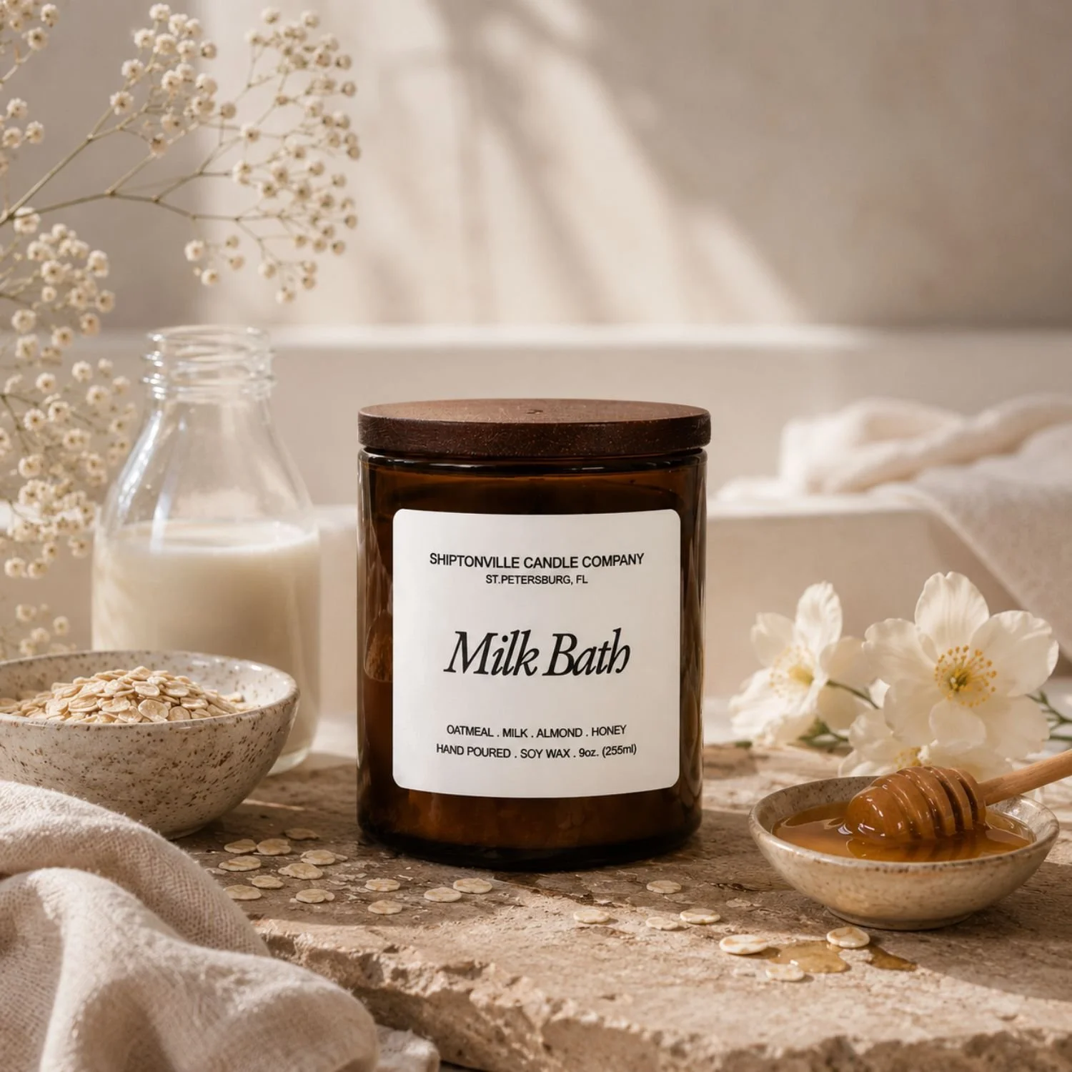 Milk Bath 9oz Vegan Soy Candl