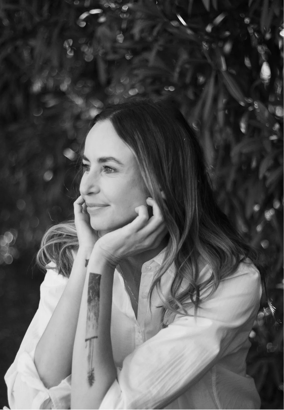 Black and white portrait of Adela Stone, a couples therapist