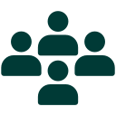 Icon of a group of five people