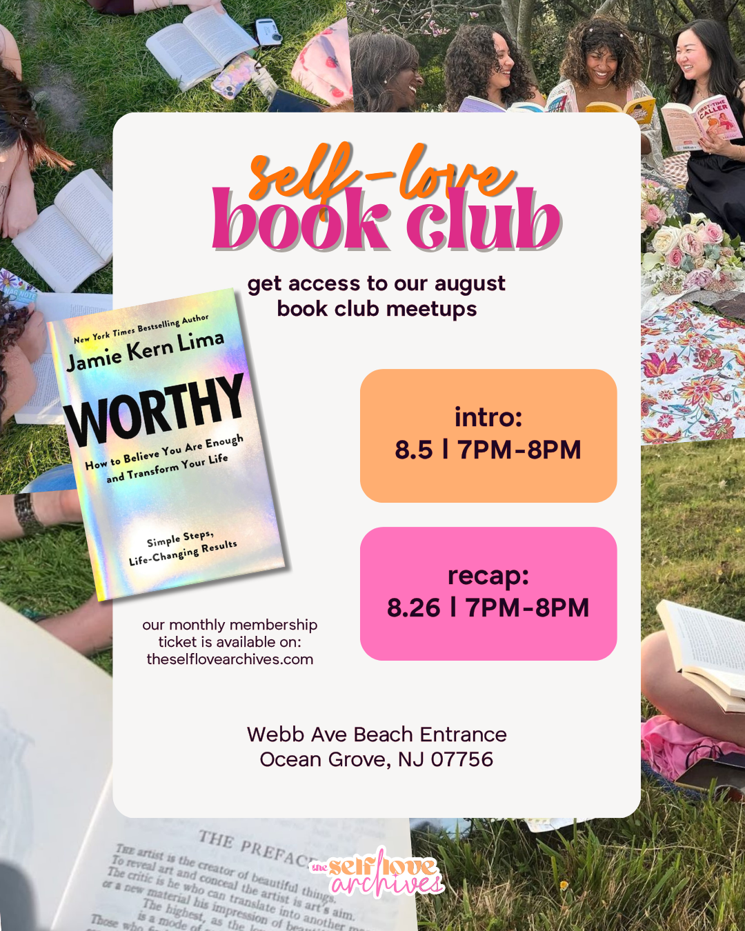 august book club flyer worthy book discussion new jersey