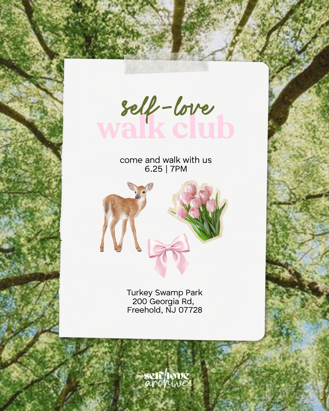 JUNE 2026 walk flyer evening selflove walk