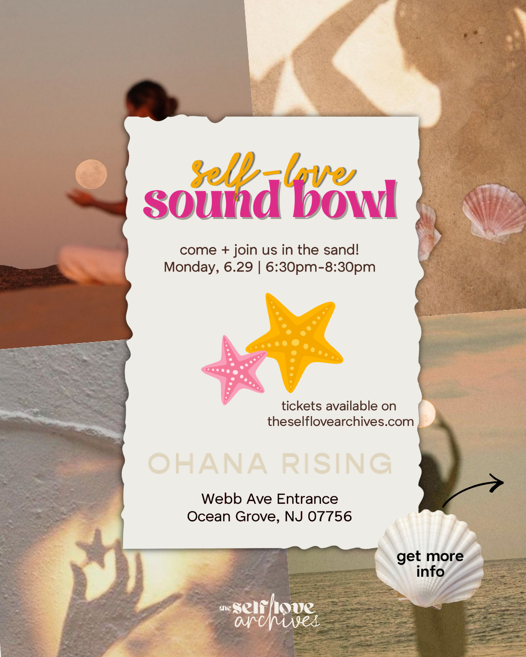 june self-love sound bowl new jersey event on the beach