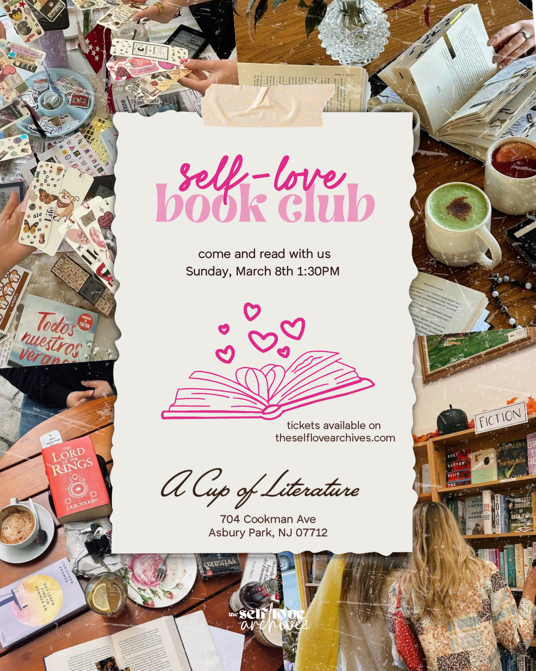 postponed february self-love book club flyer