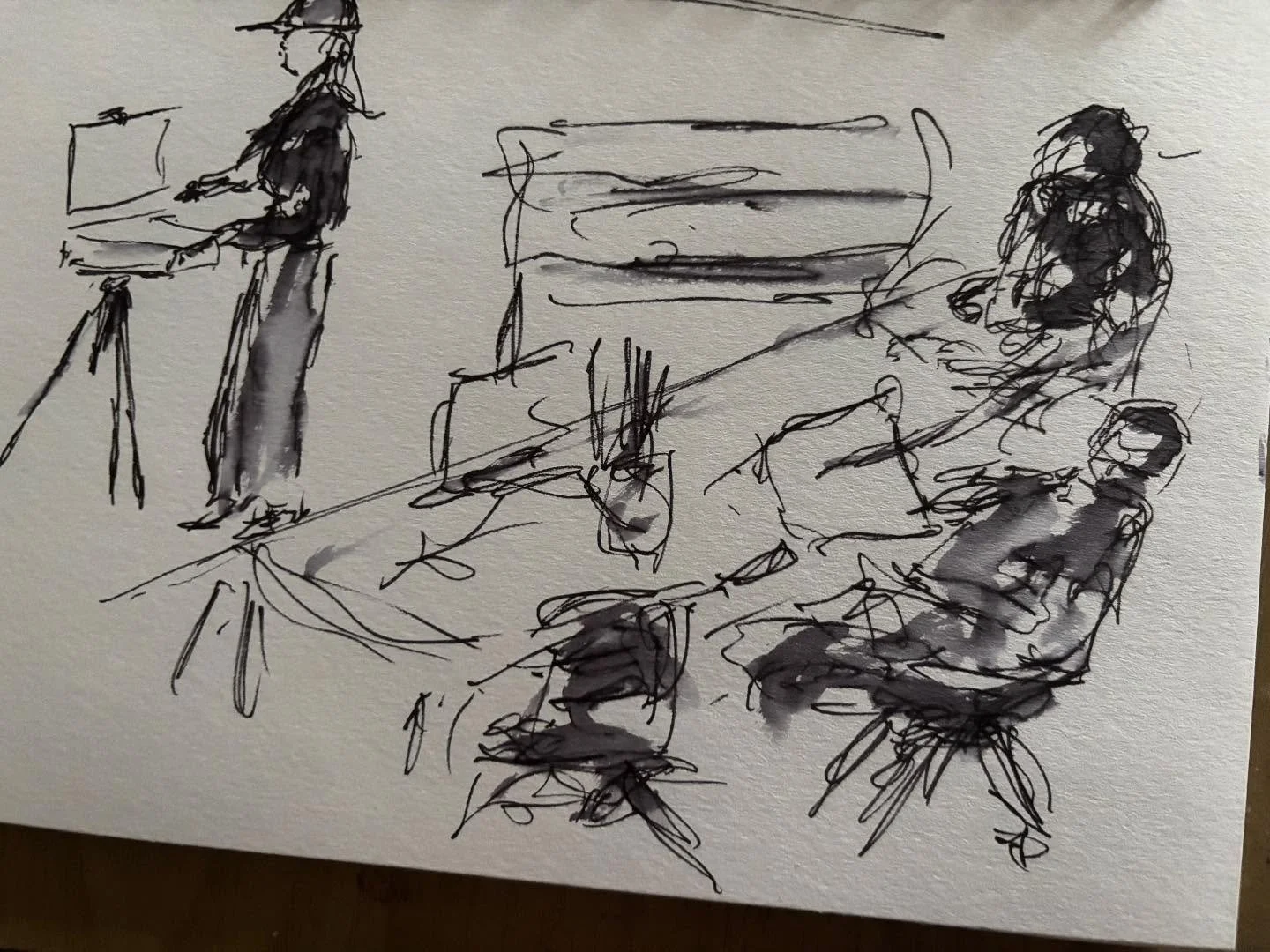Artists at work

#stradaeasel Day 27
#inkandwash #davidcrowellfineart
