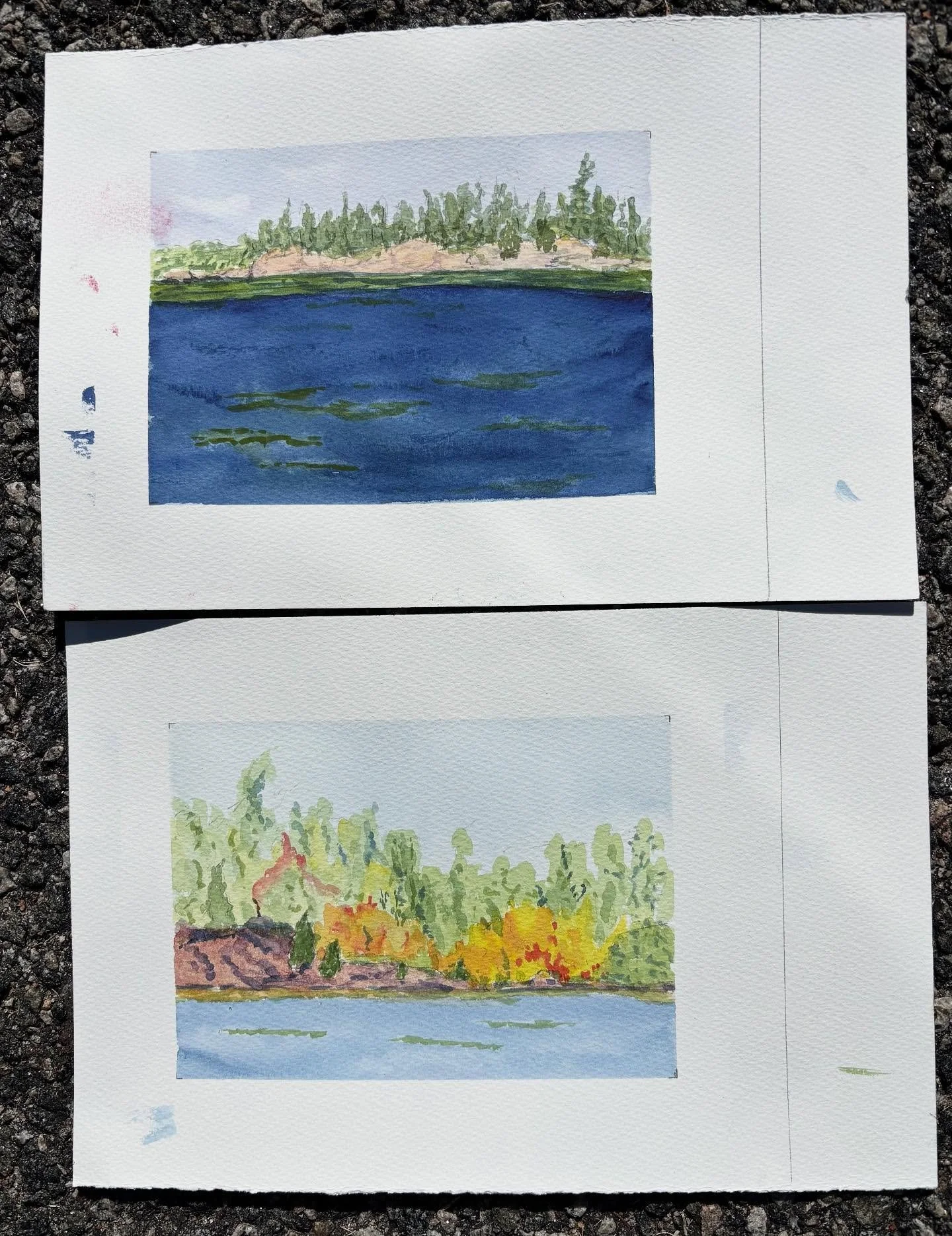 Two takes on this one. Which do you prefer?
5x7 #watercolor #pleinair #davidcrowellfineart
