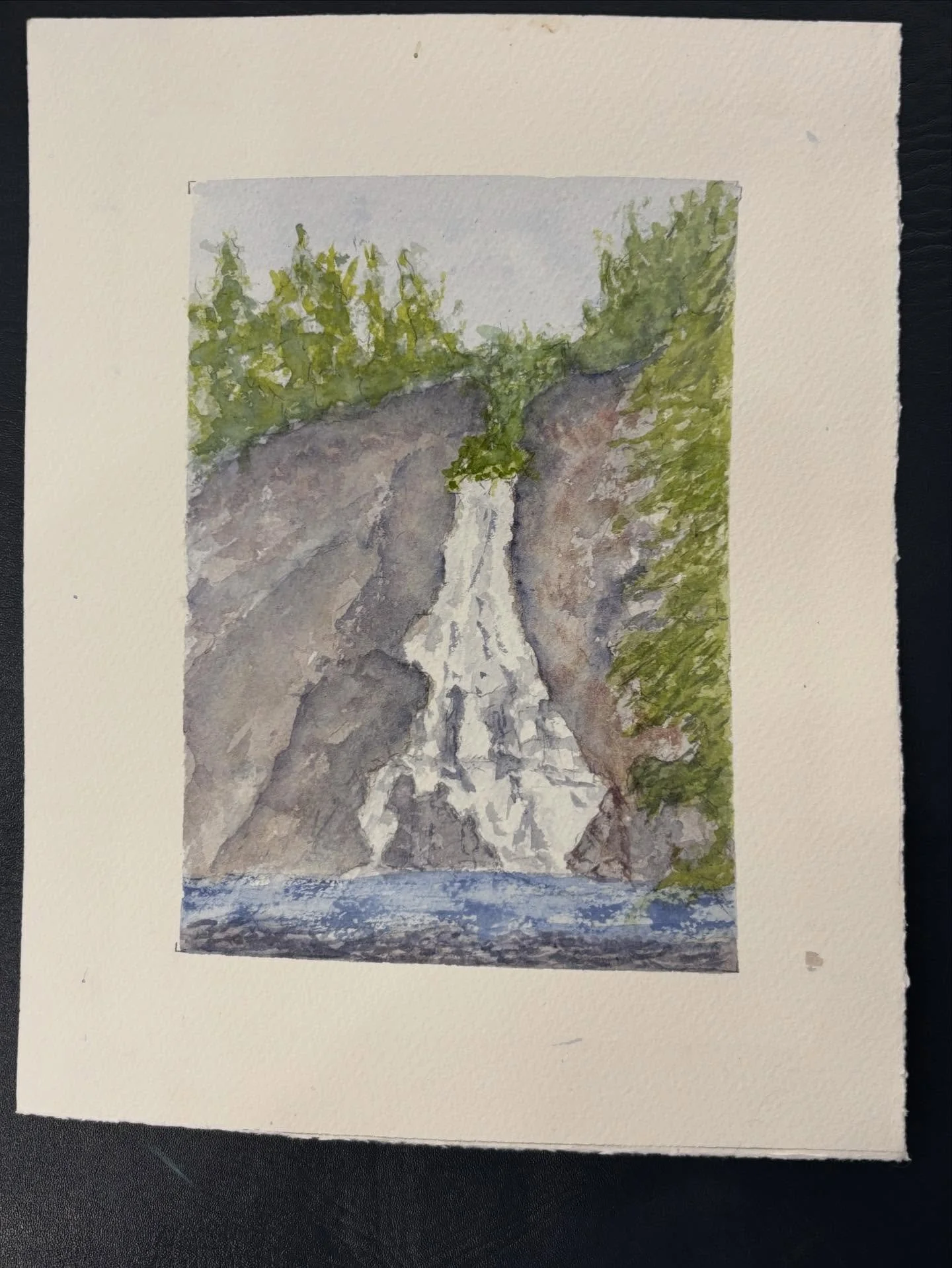 High Falls, Chateaugay. Done in studio. 5x7
#watercolor #waterfall #adirondacks #davidcrowellfineart
