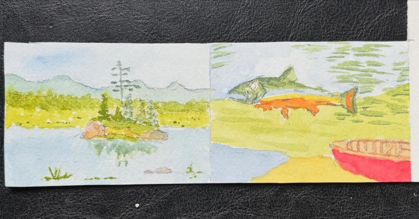 Two more for today.  61 is going to be my year.  Artists work on their birthdays. 

Currently available. 

#watercolor #aceo #adirondack #davidcrowellfineart #adirondackmountains